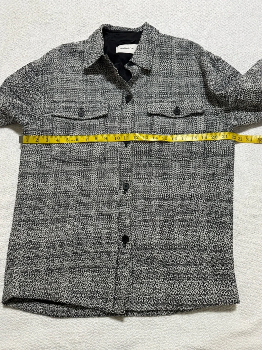 Aritzia Babaton Joan Shirt Women Sz 2 Tweed Jacket Shacket Linen Blend Textured